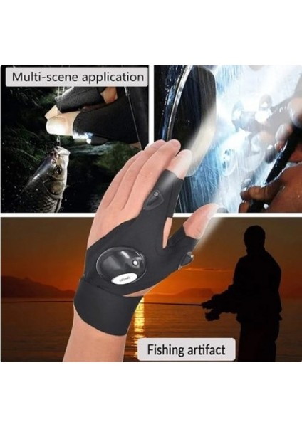 LED Işıklı Çalışma Eldiveni Sağ Sol Çift modelleri