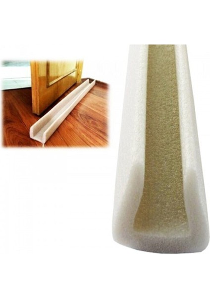 5 Adet Oluklu Kapı Altı Eşik Süngeri Soğuk Kesici Toz Rüzgar Önleyici Yalıtım Strafor Kapı Altı Gara