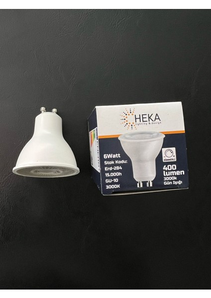 6 Watt GU10 Duylu Dimmerli Kullanıma Uygun 3000 Kelvin Günışığı 400 Lümen LED Ampül Tekli Gün Işığı