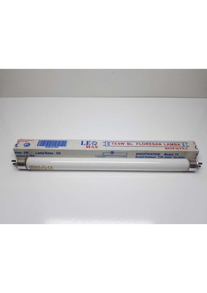 Sinek Cihazı Ampülü T5 6 Watt Bl Floresan Ampül (Boy: 22,5 cm ) 1 Adet Mavi Işık G13 Floresan Ampul