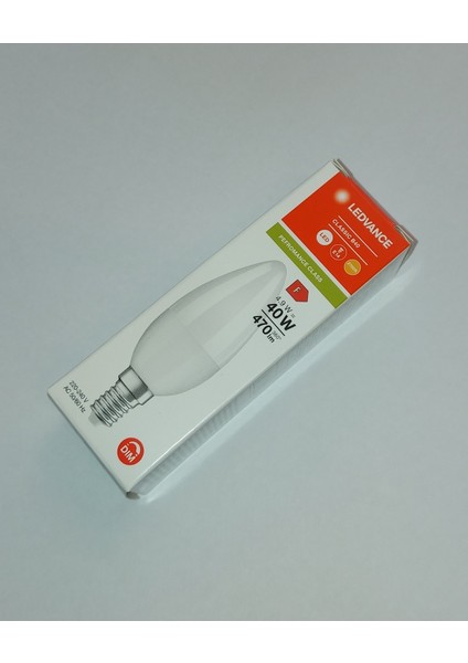 4.9W Dimmer Uyumlu 2700K Sarı Işık E14 Duylu 470LM F Enerji LED Buji Mum Ampul Tekli Sarı Işık E14 L modelleri