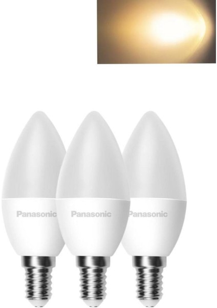 4,9W (40W) LED Mum Ampul Sarı 2700K - E14 3 Adet Avize Lambası 3'lü Sarı Işık E14 LED Ampul 0 - 250