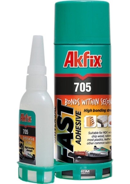 Akfix Hızlı Yapıştırıcı 200ML+50G Çok Amaçlı Yapıştırıcı Japon Yapıştırcısı Hızlı Yapıştırıcı Şeffaf