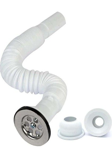 Luks Wares Körüklü Lavabo Evye Sifonu -Adaptör Conta Tesisat Malzemeleri