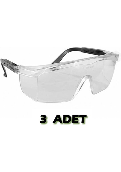 S-400 Standart Antifog Şeffaf Buğu Yapmayan Koruyucu Iş Gözlüğü (3 Adet) Koruyucu Gözlük Tr Baymax Ü