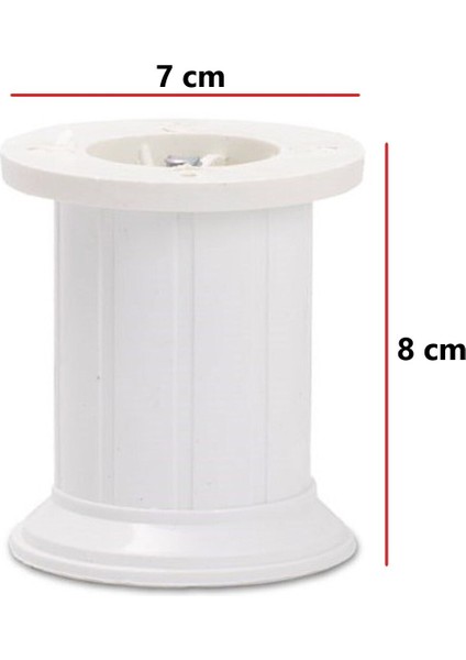 8 cm Beyaz Ayarlanabilir Jumbo Ayak Tv Ünitesi, Koltuk, Dolap Ayağı, Mobilya Yükseltici Beyaz Tekli fiyatları