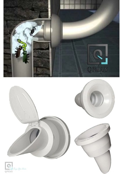Lavabo Koku Giderici Çek Valfli Lavabo Gider Adaptör Conta Koku Önleyici Pratik Montaj Banyo Aspirat