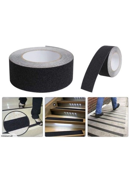 Merdiven Zemin Kaydırmaz Bant Yapışkanlı Kaymaz Bant Siyah 5 cm x 10 Metre Tamir Bandı modelleri