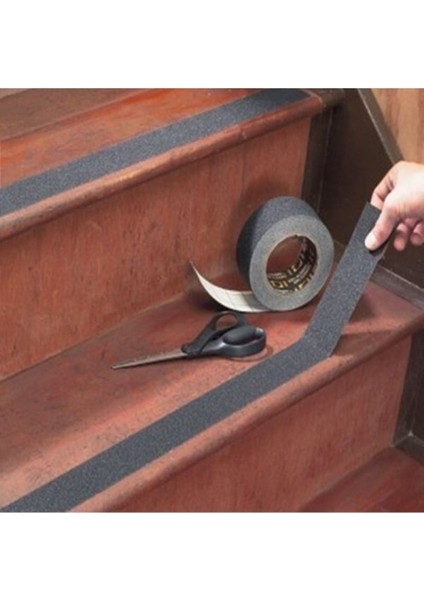 Merdiven Zemin Kaydırmaz Bant Yapışkanlı Kaymaz Bant Siyah 5 cm x 10 Metre Tamir Bandı fırsatları