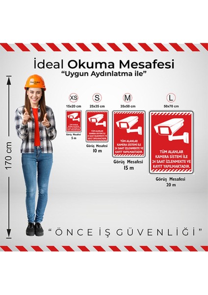 Tümalanlar Kamera Sistemi ile 24 Saat Izlenmekte Vekayıt Yapılmaktadır/v2/ 25X35CM / Fosforlu Etiket fiyatları