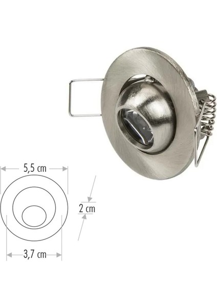 Yıldız Hareketli Satin Gömme Spot Armatürü CT-5268 6400 K (Beyaz Işık) Beyaz Işık