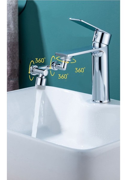 Hareketli Musluk Başlığı | 1080 Derece Dönen Musluk Başlığı | Dönebilen Musluk Başlığı | Musluk Ucu