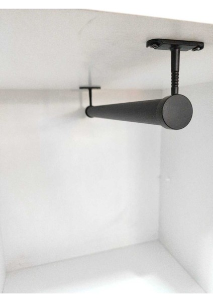 Dolap Askı Borusu Yuvarlak Siyah ( 35 cm ) Dolap Içi Düzenleyiciler Siyah Tr Tehlikeli Değil Ürün Gö