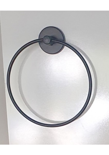 Siyah Yuvarlak Havluluk Siyah