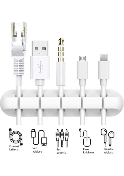 Yapışkanlı Sabitleyici Kablo Düzenleyici Kırmızı Kablo Tutucu Toparlayıcı Ev Ofis Duvar Cam 3 Adet O