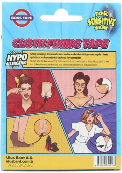 Boss Tape Hipoalerjenik Kıyafet Sabitleme ve Vücut Bandı 24ADET - Tamir Bandı Tamir Bandı fiyatları