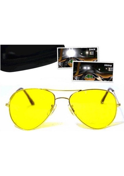 Metal Çerçevelii Anti Far Gece Görüş Gözlüğü (Damla Modeli) (Yj) fiyatları