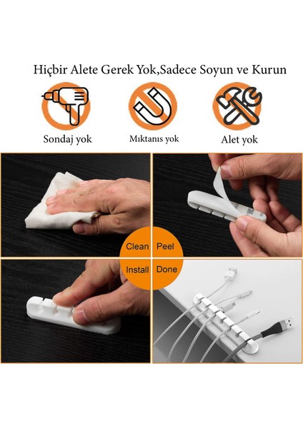 Yapışkanlı Sabitleyici Kablo Düzenleyici Kırmızı Kablo Tutucu Toparlayıcı Ev Ofis Duvar Cam 3 Adet O indirimleri