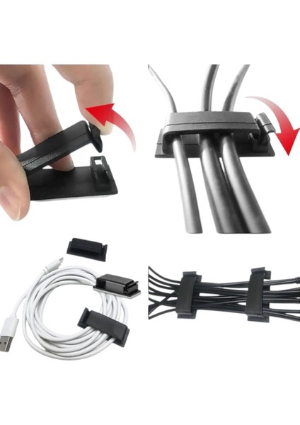 4 Adet Yapışkanlı Ev Ofis Duvar Çok Amaçlı Sabitleyici Kablo Düzenleyici Organizer Tutucu Set Cn modelleri