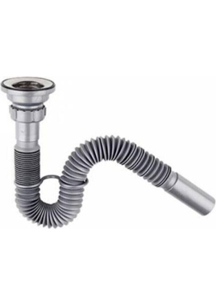 Lavabo Evye Sifonu Lüks Körüklü Donau Gri 32 mm 1 Adet Gider Borusu