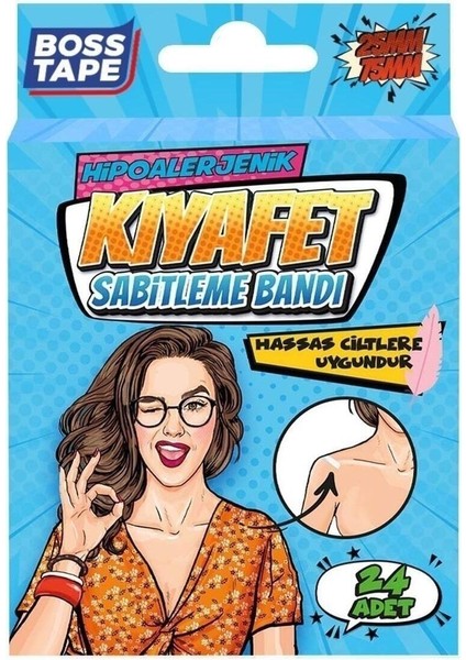 Kıyafet Sabitleme, Dekolte Kapama ve Vücut Bandı Biyouyumluluk Sertifikalı Tamir Bandı