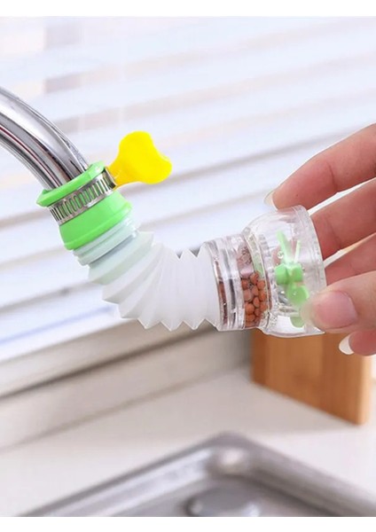 Su Tasarruflu Musluk Başlığı Aparatı Mutfak Batarya Ucu Aparat Boncuklu Perlatör 2 Yıl Renkli Su Tas