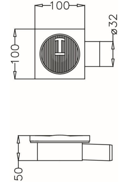 10X10 Yer Sifonu Alttan Çıkışlı (Ø32) 50504 Tesisat Malzemeleri fiyatları