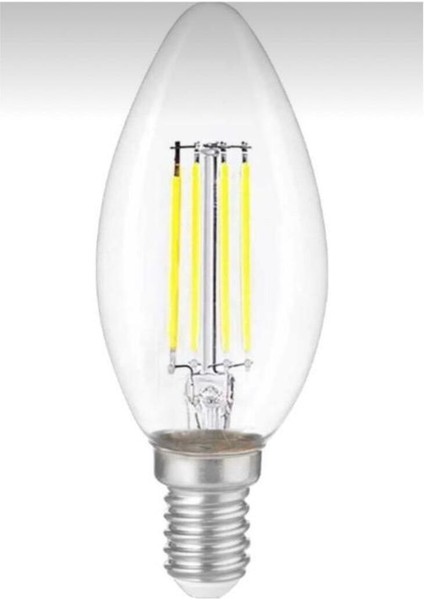 1 Adet Dekoratif Düz Buji Ampul E14 Tekli Beyaz Işık E14 Mum Ampul 6 Watt Yok A'dan G'ye E 4C27E38E-