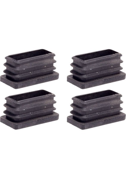 20X40 mm Plastik Dikdörtgen Içe Geçme Profil Tapası (Kutu) (4 Adet) Gri