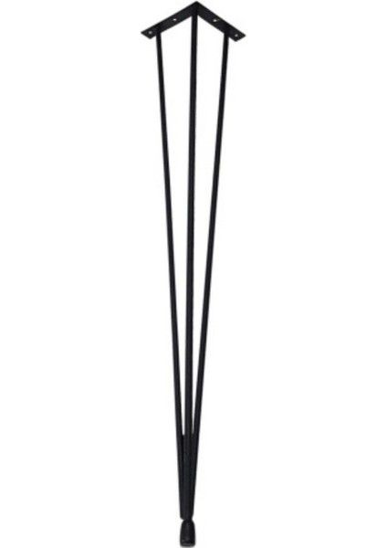 Metal Tel Ayak, Firkete Masa, Bar, Dresuar, Zigon Sehpa Ayağı (1 Adet 100CM, 3 Ayaklı) Metalik Tekli