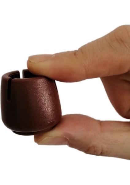 Sessiz Tip Sandalye Pabucu Masa Sandalye Zemin Koruyucu 21 mm - 25 mm (4 Adet) Kahverengi Tekli Masa modelleri
