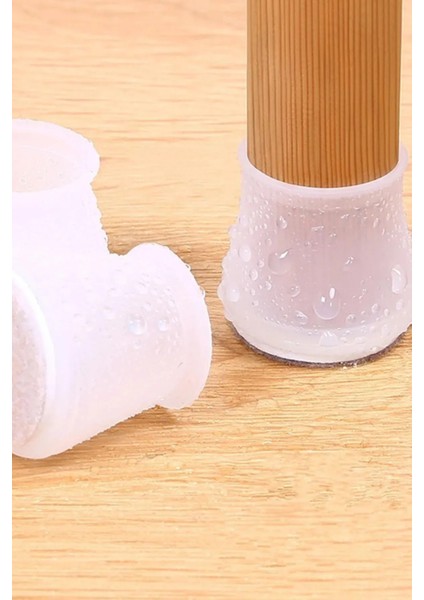 Koruyucu Silikon Kılıf - Masa Sandalye Mobilya Ayağı -Gürültü Emici Parke Koruyucu Silikon Beyaz 8'l modelleri