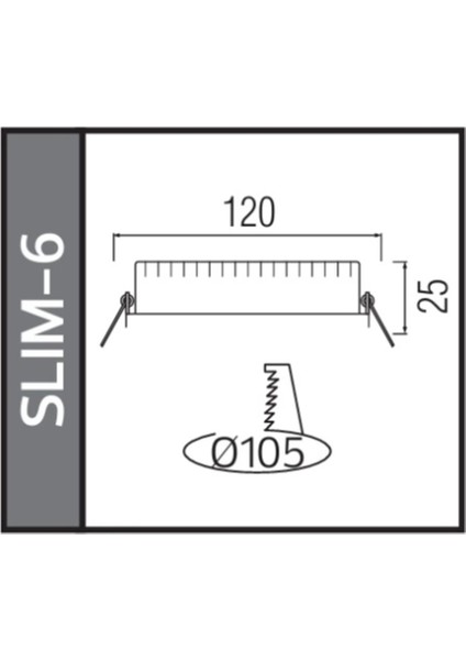 Slim-6 6W Yuvarlak LED Panel Spot Sıva Altı S.a. 6400K Beyaz modelleri