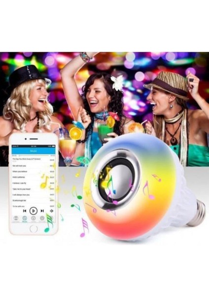 Bluetooth Hoparlörlü Kumandalı Rgb Akıllı LED Ampul-16 Renk Tekli Cool White E27 Akıllı Ampul 0 - 25 fiyatları