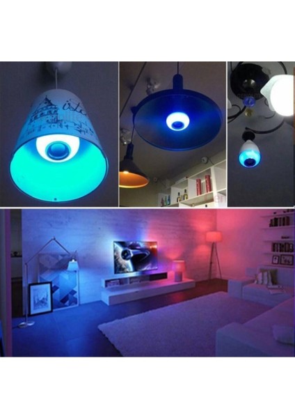 Bluetooth Hoparlörlü Kumandalı Rgb Akıllı LED Ampul-16 Renk Tekli Cool White E27 Akıllı Ampul 0 - 25