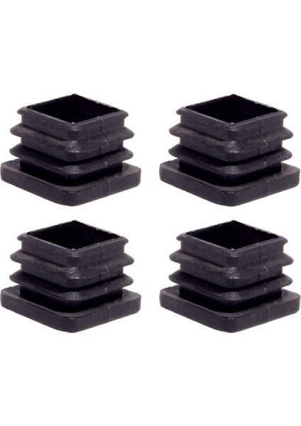 25X25 mm Plastik Kare Içe Geçme Profil Tapası (Kutu) (4 Adet) Gri