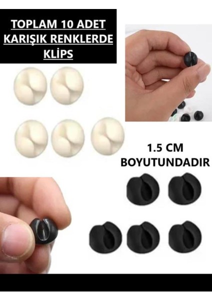 Kablo Sabitleyici Klips Organizer Kablo Düzenleyici Sabitleme Klipsi Dağınıklık Toparlayıcı Kablo Dü fiyatları