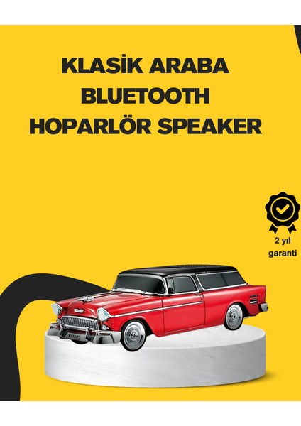 Resveq Vintage Tasarımlı LED Işıklı Bluetooth Hoparlör 10W