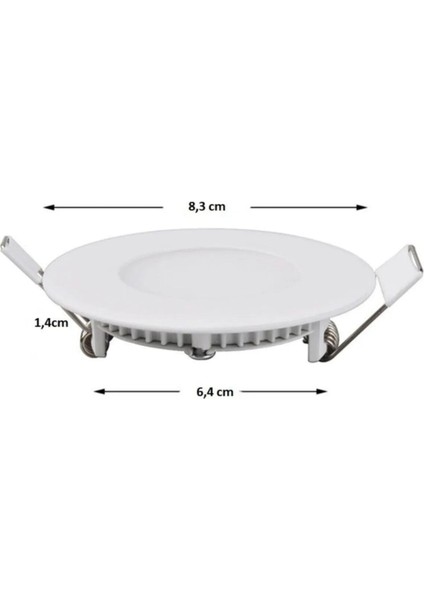 6W Slim LED Spot Panel Sıva Altı Trafolu 6500K Beyaz CT-5145 LED 6 Watt