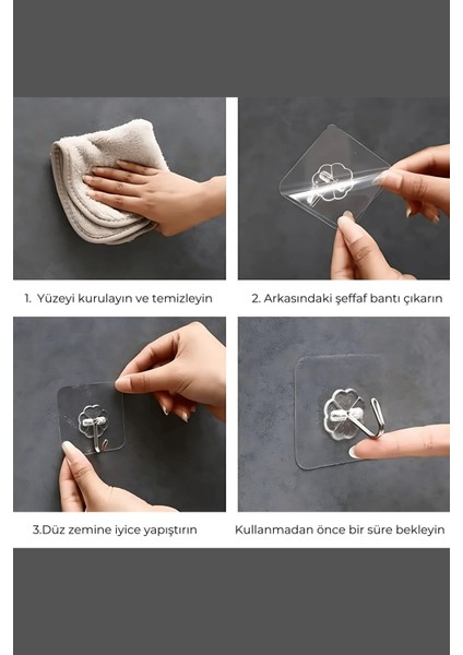 5 Adet Güçlü Şeffaf Duvar Askısı Askılığı Yapışkan Vantuz Kanca Mutfak Banyo Aksesuar Tr fırsatları