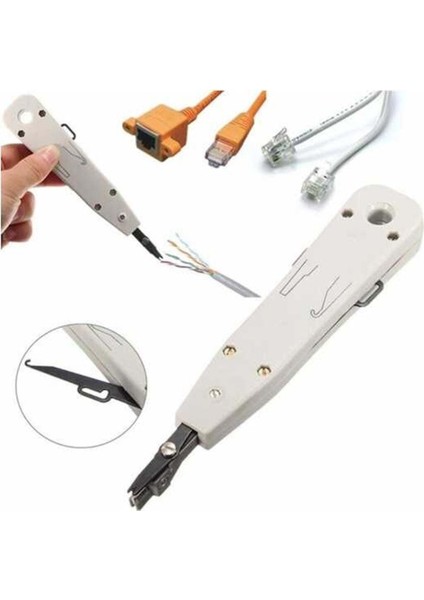 Telefon Krone Pense Kep Kep Kırone Bıçağı RJ11 RJ45 Telekom Sıkma Kesme Bıcağı Ağ Tamir Aleti Cn fiyatları