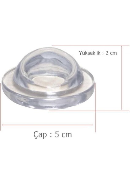 5 Adet Yapışkanlı Kapı Kolu Stoperi Silikonlu Şeffaf Duvar Tamponu modelleri