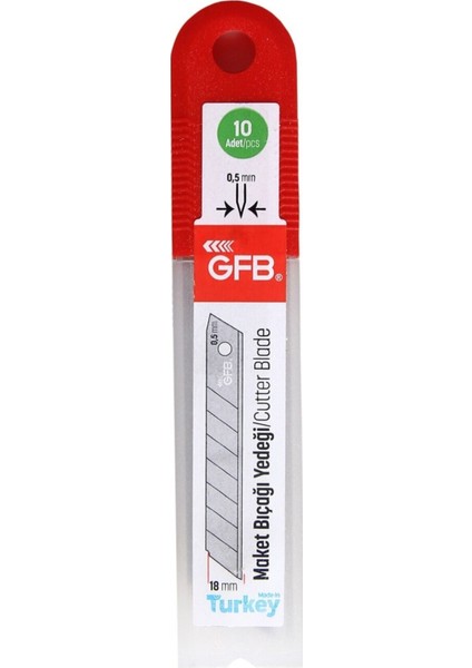 Maket Bıçağı Gfb Yedek Uç 0,5 Kalınlık 18MM 1 Paket 10 Adet modelleri