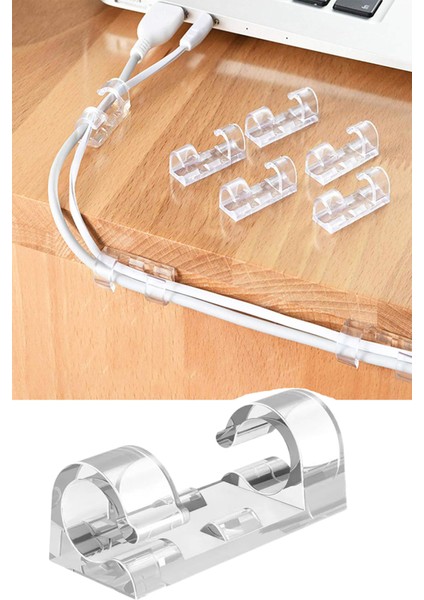 20LI Şeffaf Kablo Sabitleyici Düzenleyici Klips Duvar Fayans Cam Yapışkanlı Kablo Tutucu Toparlayıcı indirimleri