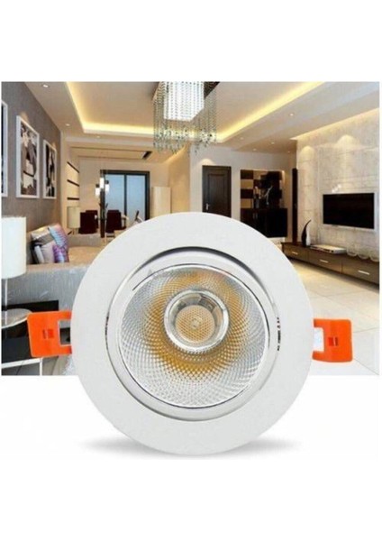Ct 5204 Akik 5 Watt Beyaz Gövde Cob LED Armatür Lamba Ampul Beyaz , Gün Işığı Spot Lamba Gün Işığı G