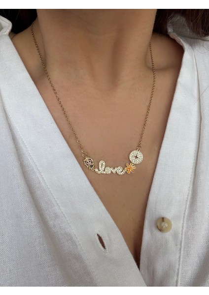 Çelik Love Kolye
