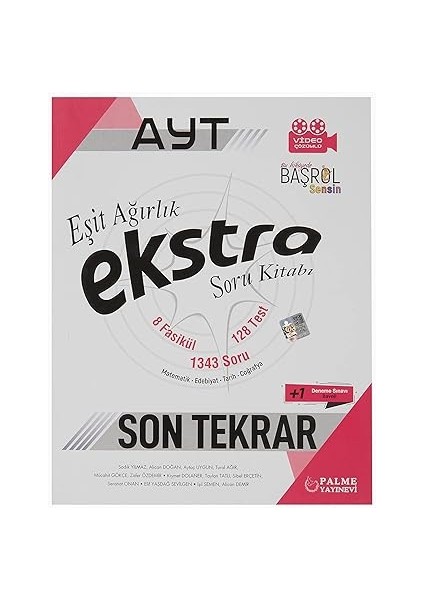 Ayt Ekstra Eşit Ağırlık Soru Kitabı + Yapışkanlı Not Kağıdı