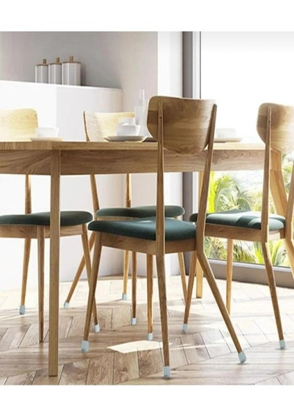 Silikon Masa Sandalye Pabuç Kaydırmaz Sessiz Koltuk Zemin Koruyucu Çizdirmez Ayak Kılıfı 12 Adet Mob fırsatları