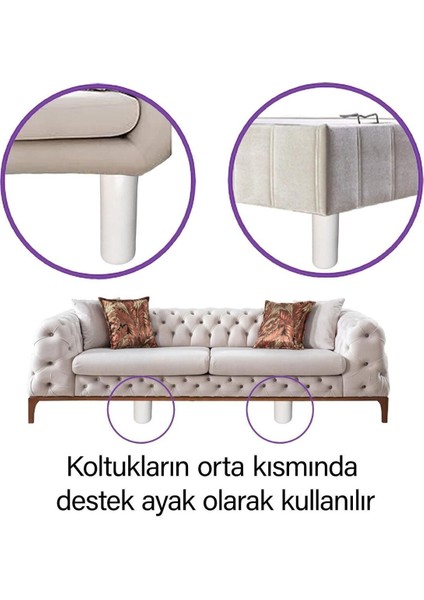 2 Adet Ayarlı Destek Ayağı 13 x 19 cm Beyaz Gizli Ayak M8 Civata Incediş Mobilya Kanepe Baza Koltuk fırsatları