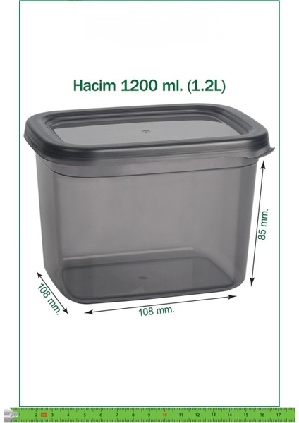 6 Adet 12 Parça 1,2 Litre Dikdörtgen Erzak Bakliyat Saklama Kabı Seti 20 Etiket Hediyeli indirimleri